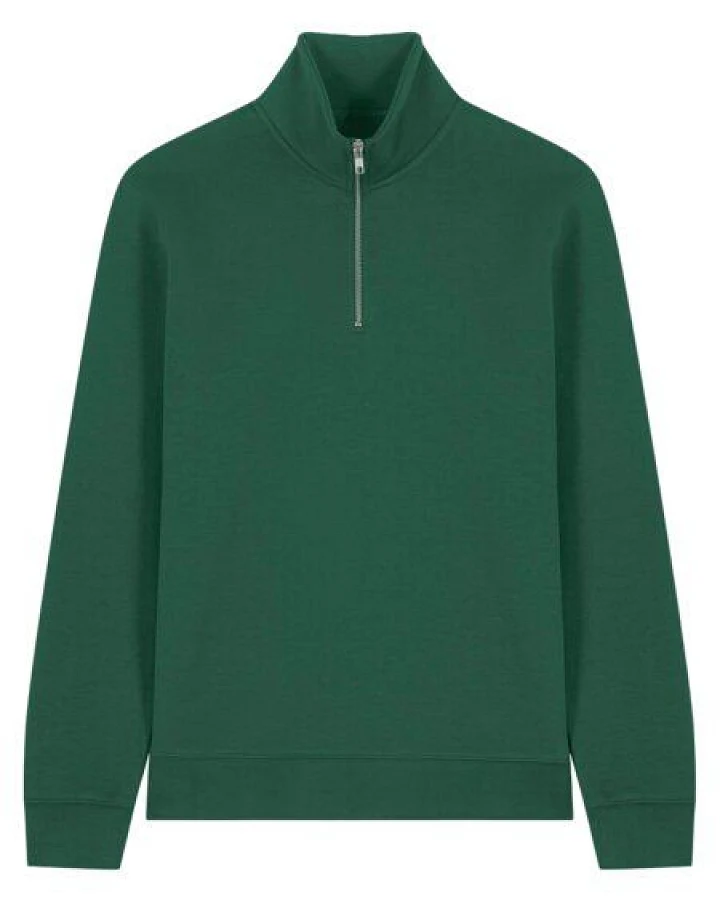 YTWOO Basic Unisex Quater-Zip-Sweatshirt Nachhaltig