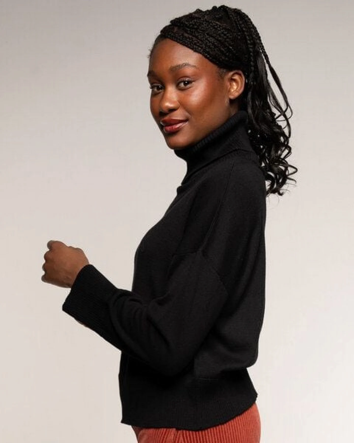 Alma & Lovis Feiner Rollkragen-Strickpullover aus Cotton-Wool-Mix – Ansicht 4