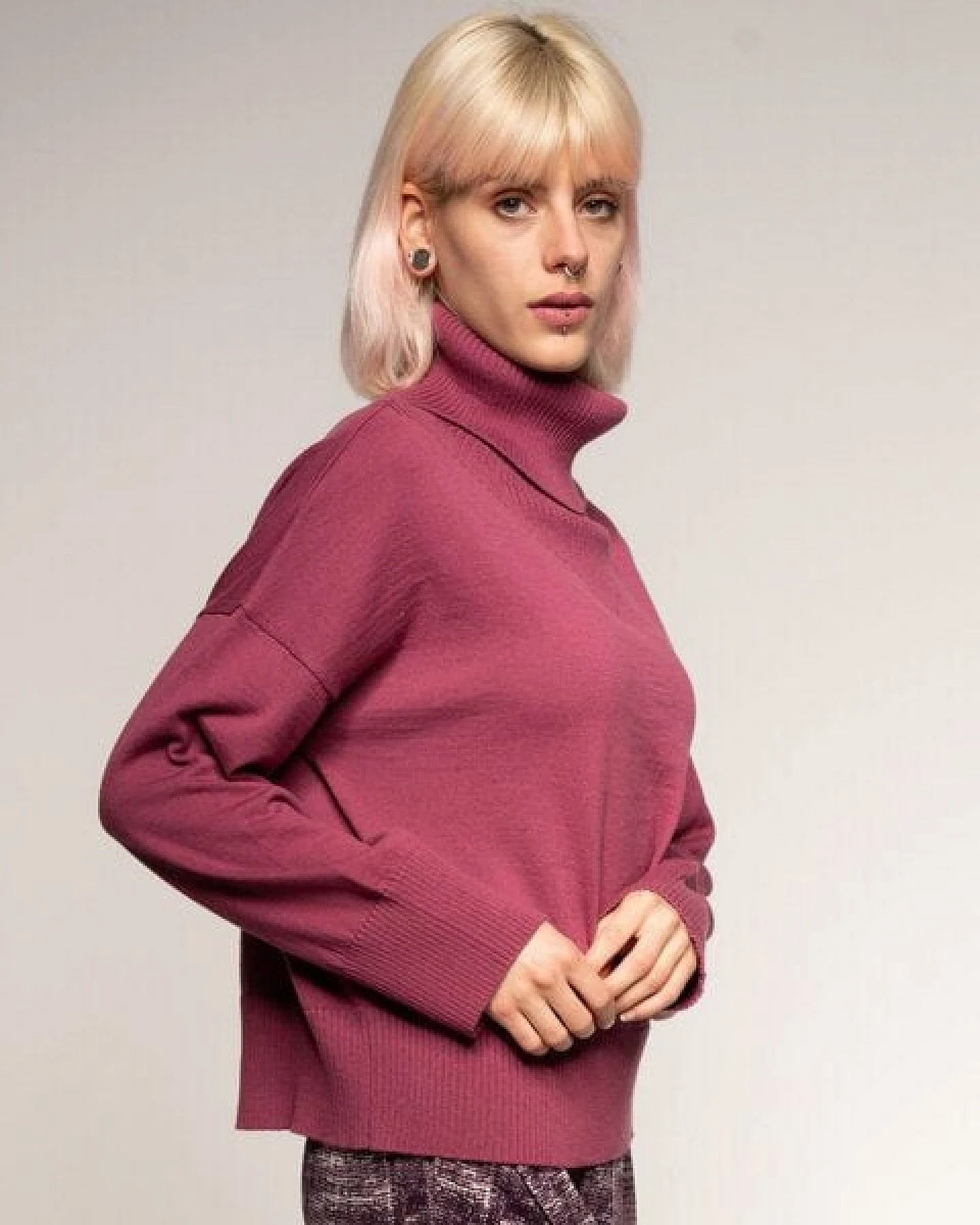 Alma & Lovis Feiner Rollkragen-Strickpullover aus Cotton-Wool-Mix – Ansicht 3