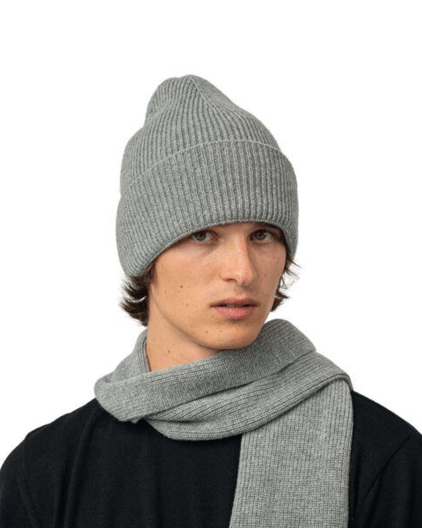 Kopyto ANTILOPE - Mütze mit hohem Rippstrickbund aus plüschiger 100% Merinowolle RWS-zertifiziert – Ansicht 3