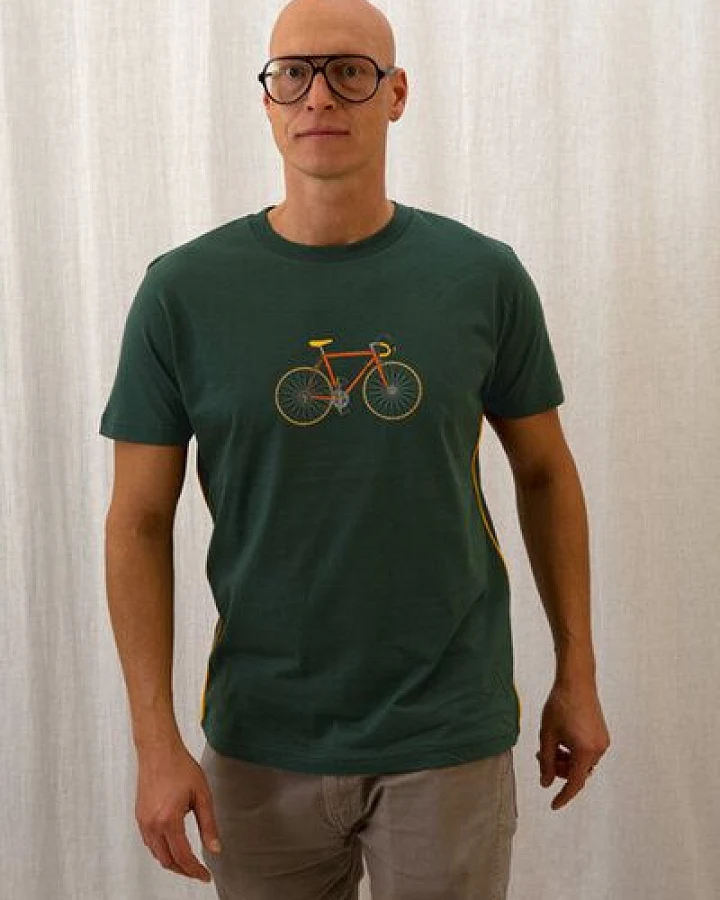 T-Shirtladen-Marktstrasse GmbH Rennrad grüngrau Boy-T-Shirt