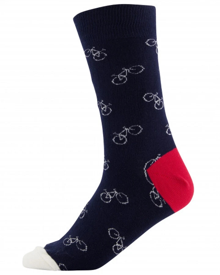 DEDICATED - Socks Sigtuna Bike Pattern - Multifunktionssocken Gr 41-45 blau