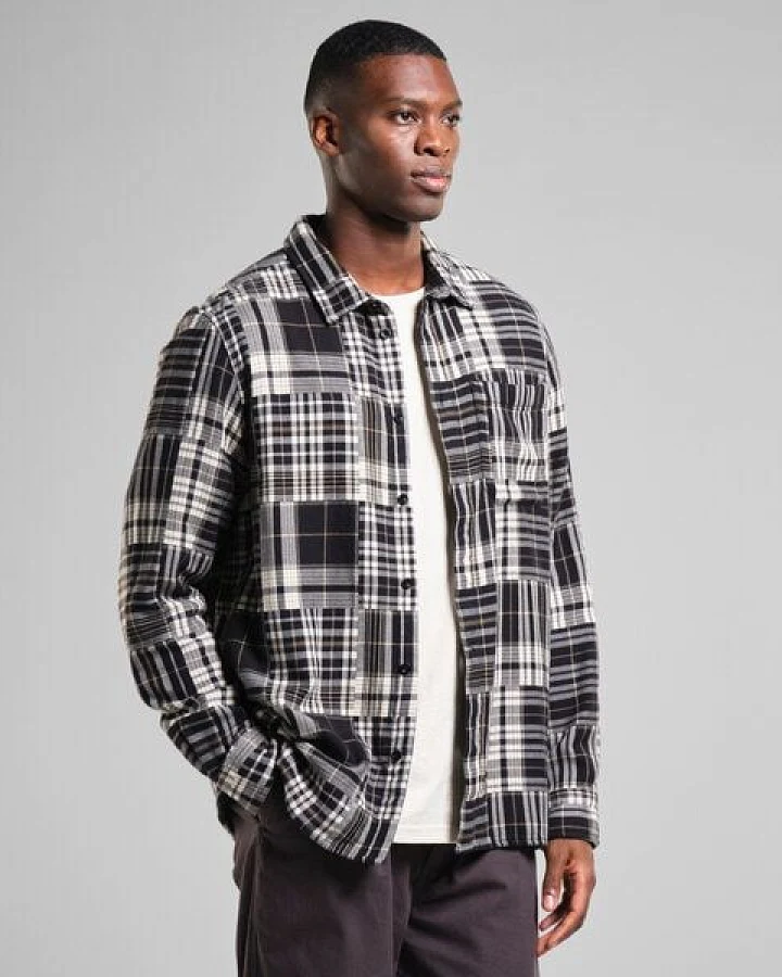 DEDICATED Hemd Rute Flannel Patchwork - Black