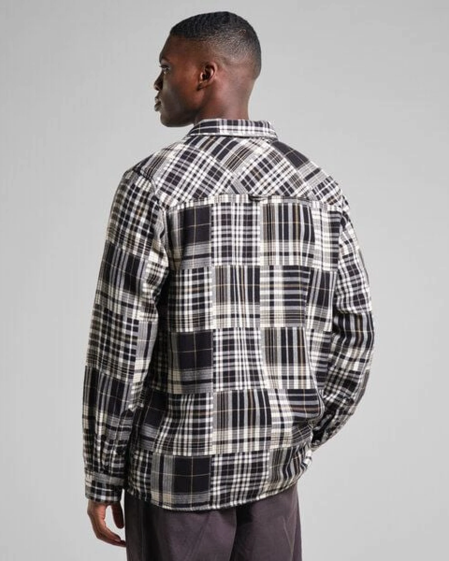 DEDICATED Hemd Rute Flannel Patchwork - Black – Ansicht 4