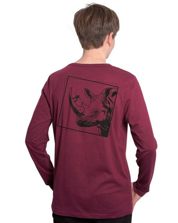 HANDGEDRUCKT "Rhinoskateros" Männer Longsleeve