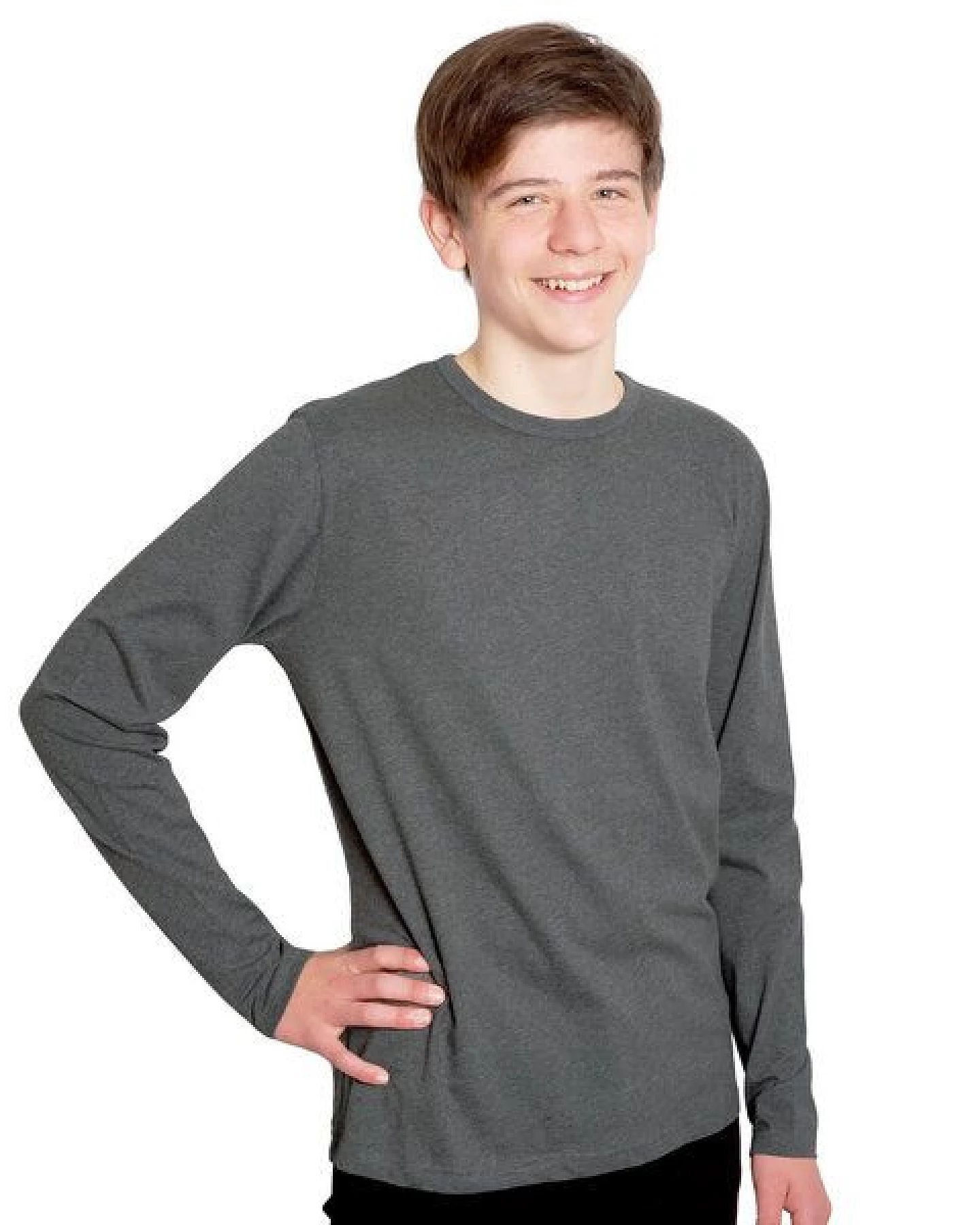 HANDGEDRUCKT "Rhinoskateros" Männer Longsleeve – Ansicht 2