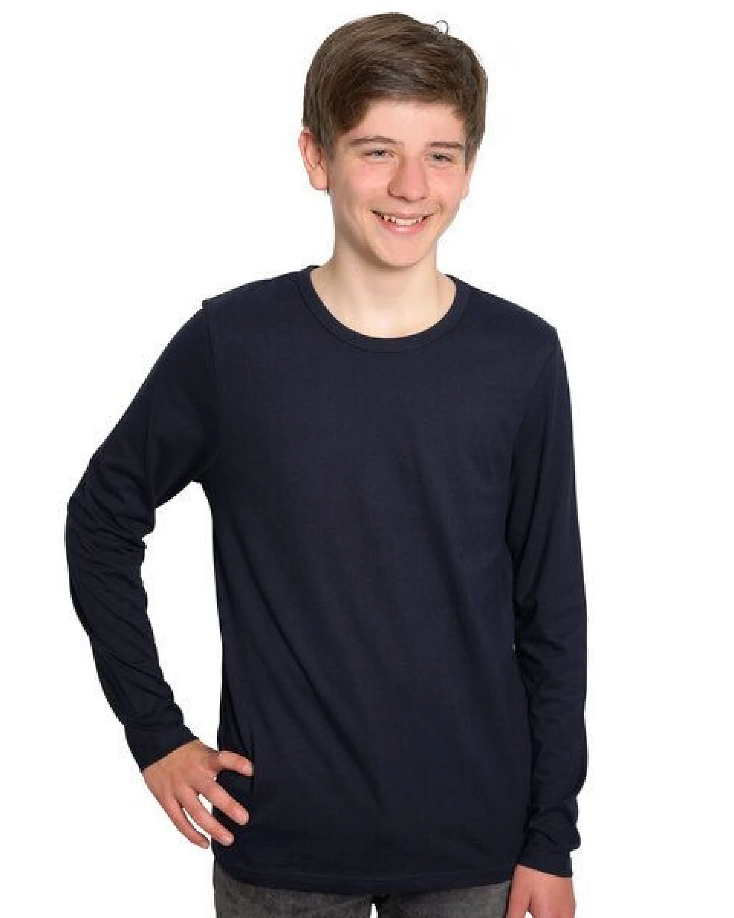 HANDGEDRUCKT "Rhinoskateros" Männer Longsleeve – Ansicht 2