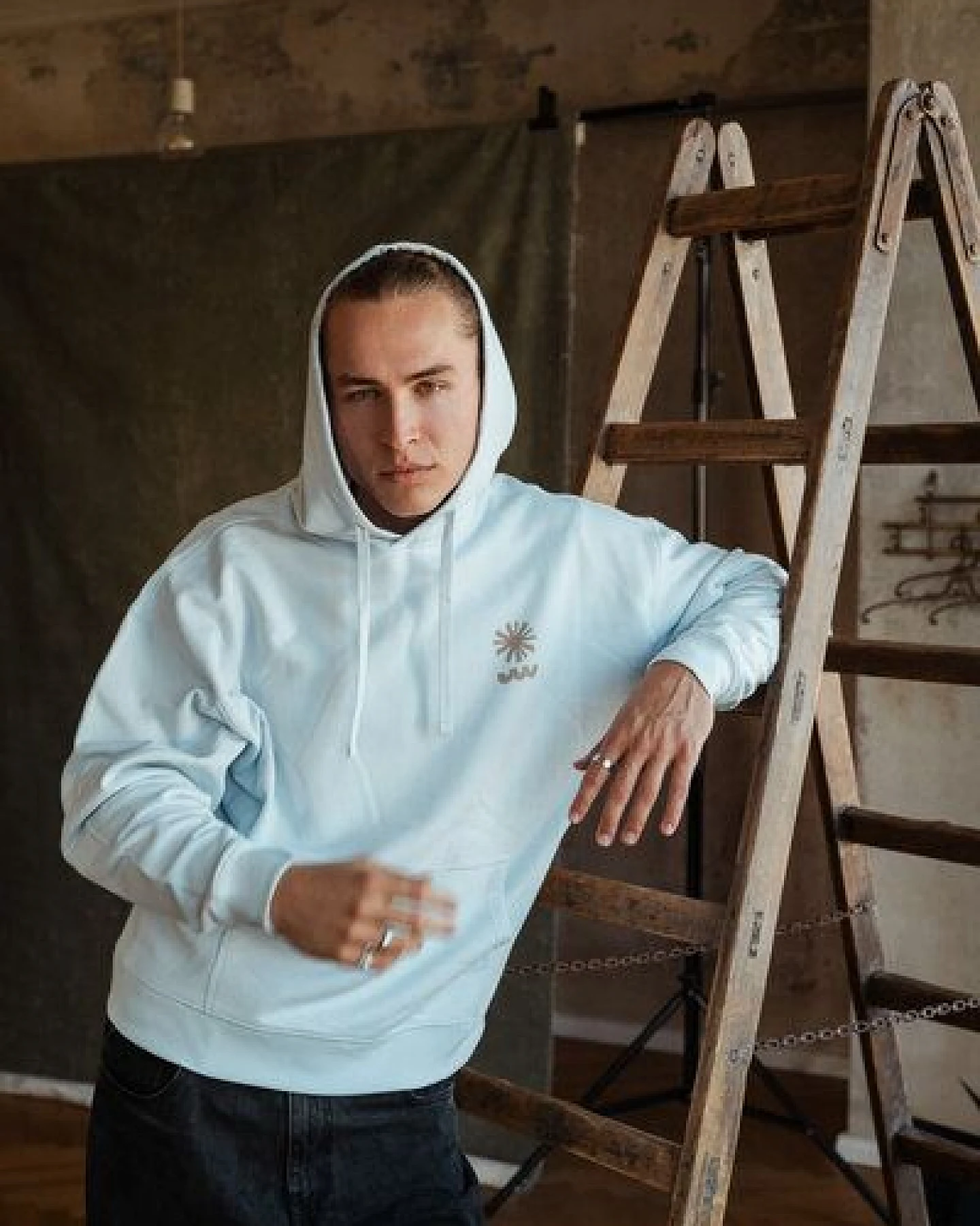 Kultgut Artdesign- Biofair- Vintagelook Kapuzenpullover / Voyage – Ansicht 2