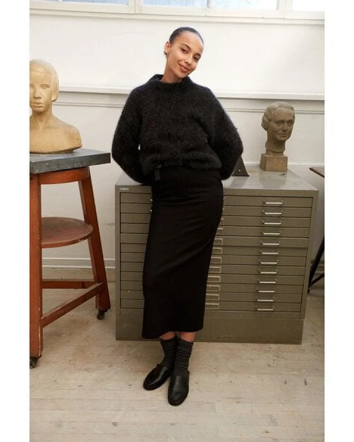 Basic Apparel Langer Rock Sadie aus Bio-Baumwolle