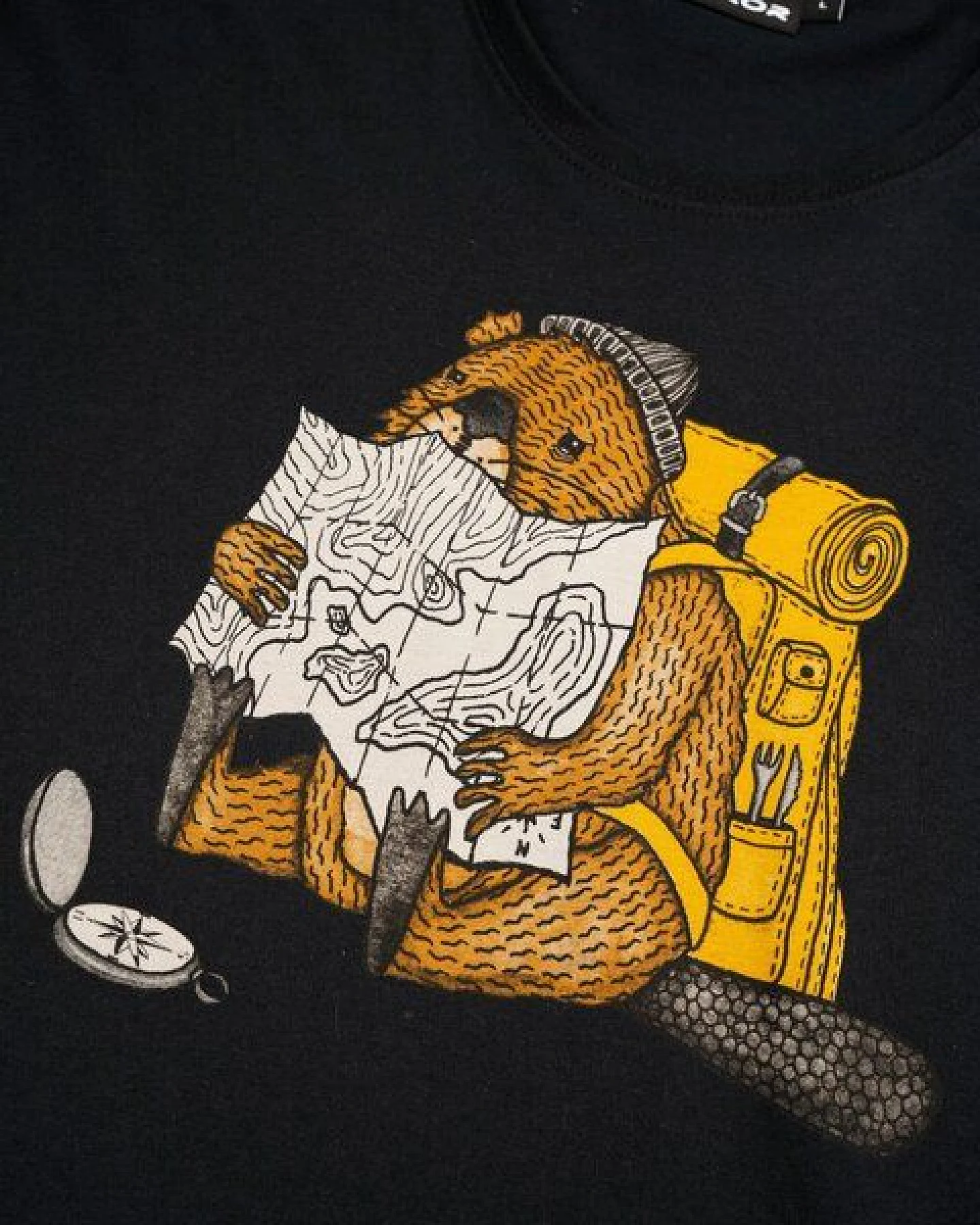 LAKOR T-Shirt aus Bio-Baumwolle - Beaver Break - Moonless Night – Ansicht 2