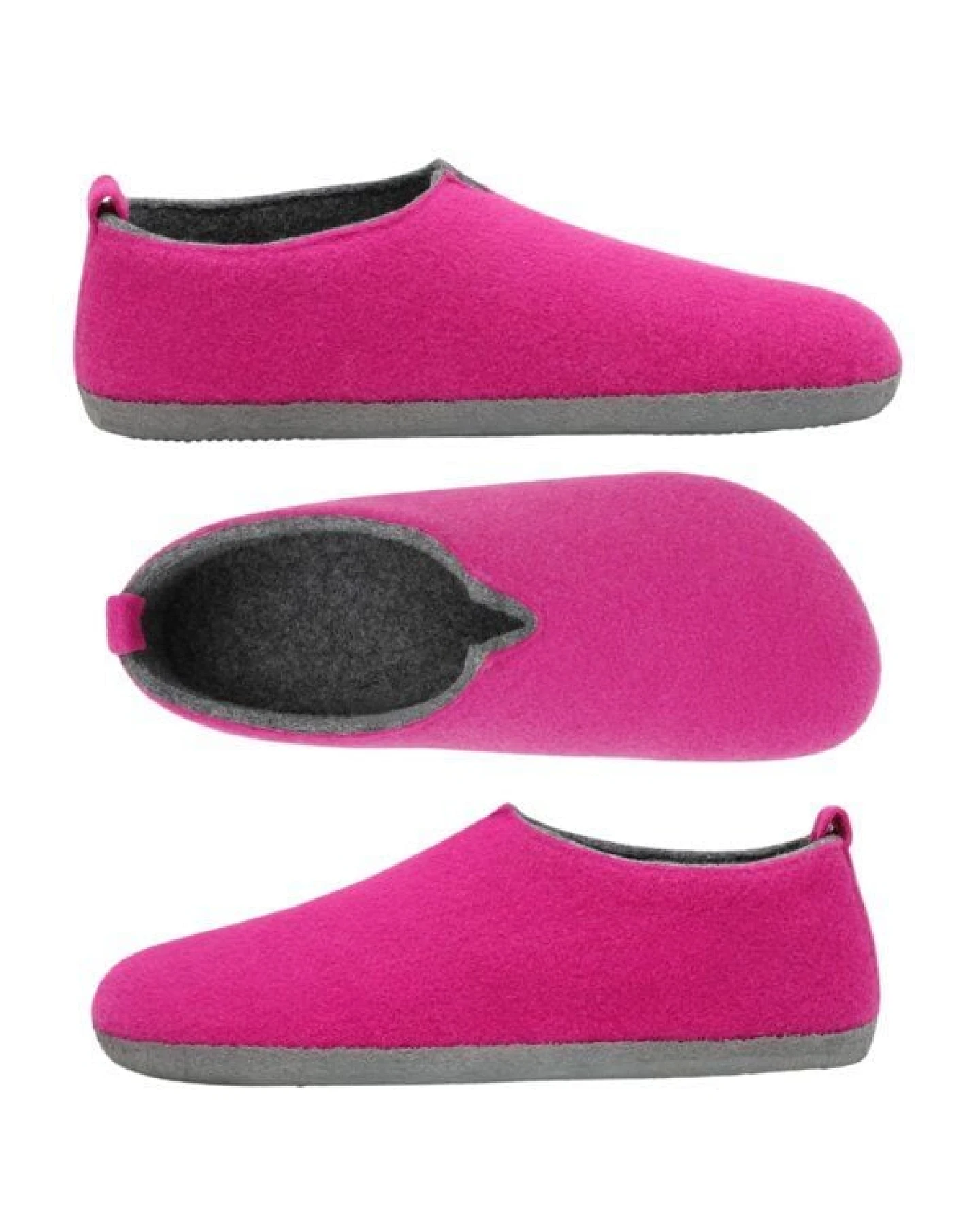 Home & Joy Hausschuhe Filz vegan Hüttenschuhe Pantoffeln Schlappen Pantoletten – Ansicht 3
