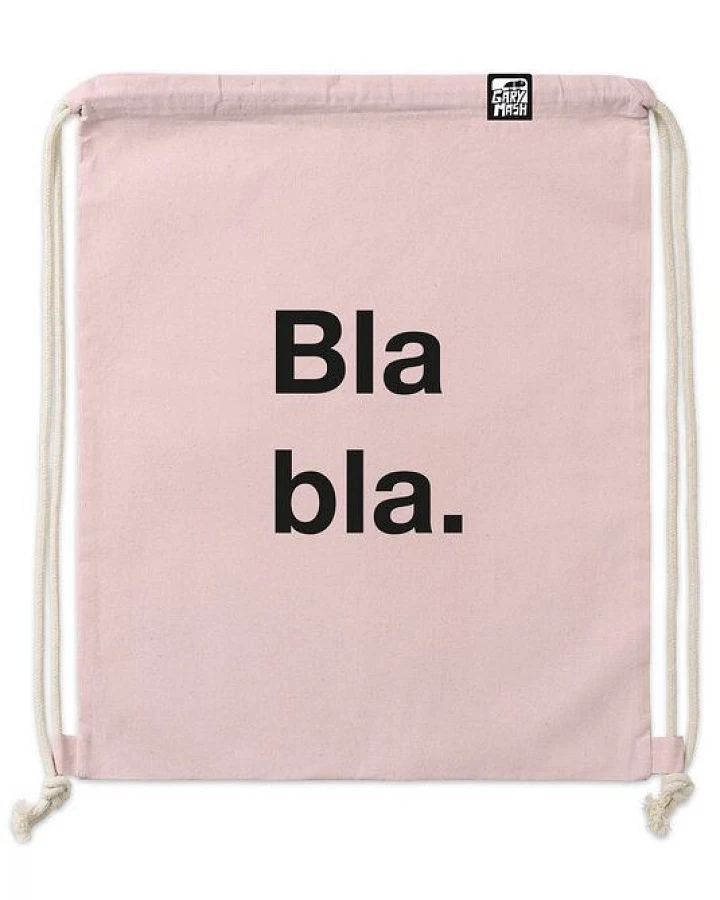GARY MASH Gym Bag Bla bla. aus extra robuster Biobaumwolle