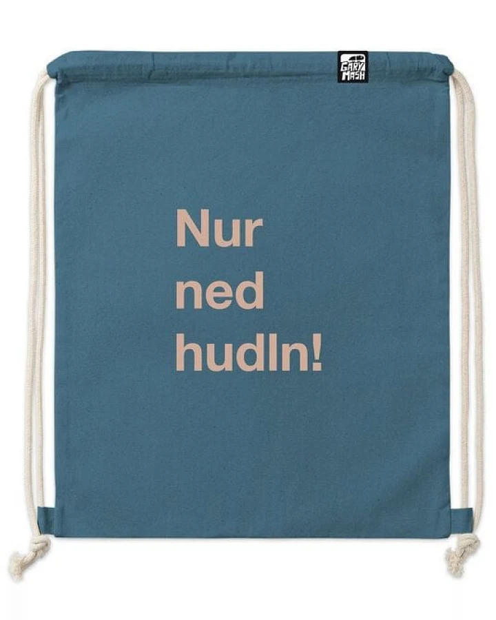 GARY MASH Gym Bag Nur ned hudln! aus extra robuster Biobaumwolle