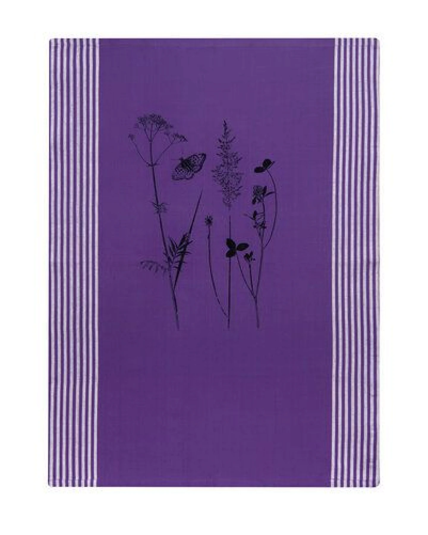 Hirschkind Bio & Fair-Trade-Geschirrtuch "Schmetterlingswiese" lila – Ansicht 2