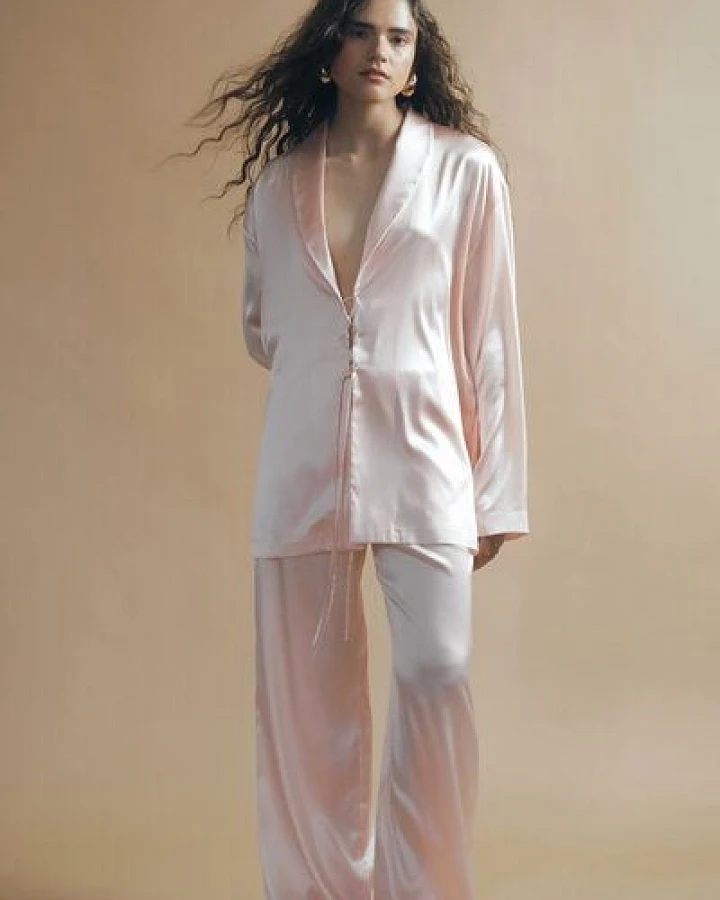 IVA RYCH Weite Hose in Pyjama-Stil I Deadstock