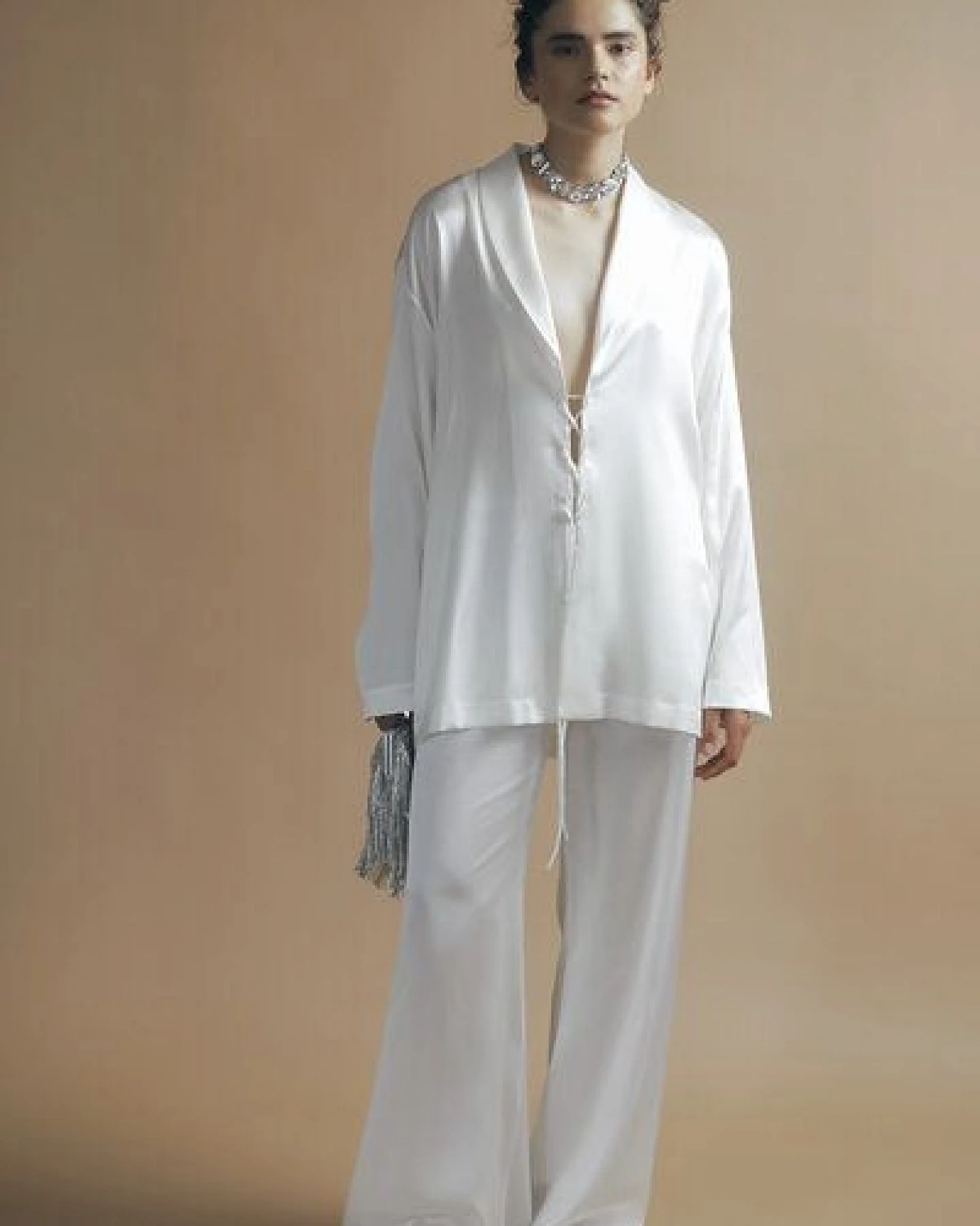 IVA RYCH Weite Hose in Pyjama-Stil I Deadstock – Ansicht 2