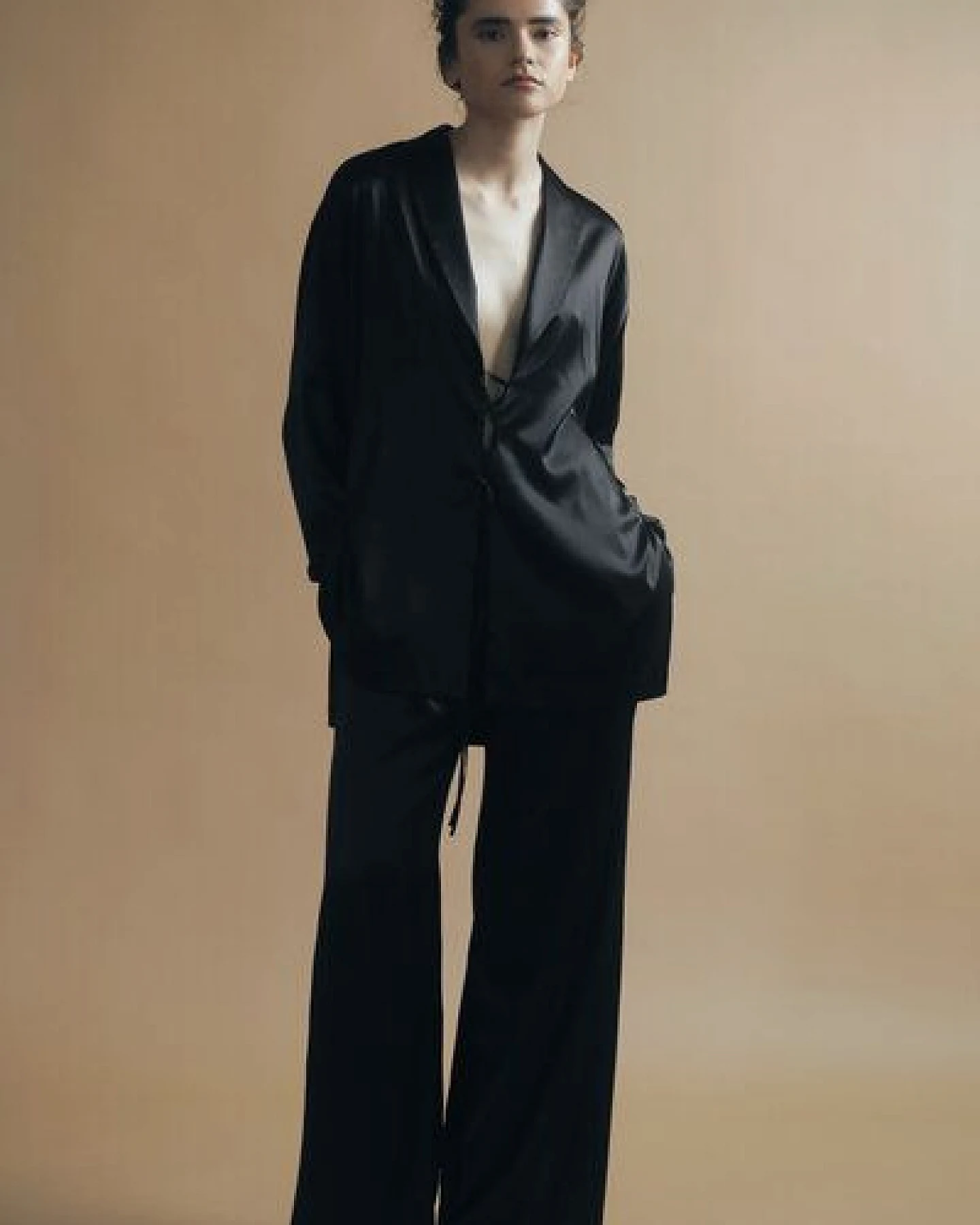 IVA RYCH Weite Hose in Pyjama-Stil I Deadstock – Ansicht 4