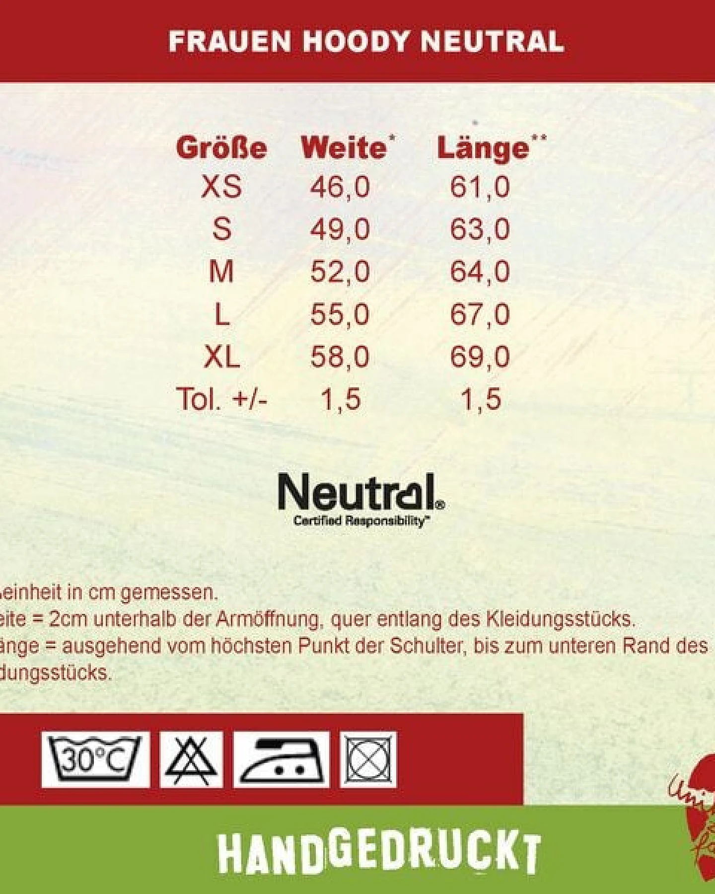 HANDGEDRUCKT "Stubentiger" Frauen Hoody aus reiner Biobaumwolle (kbA) – Ansicht 4