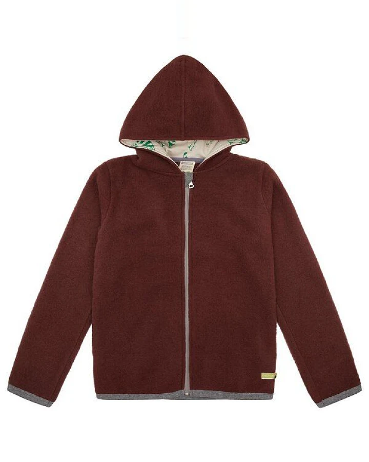 loud + proud Babys & Kinder Wollfleece-Jacke mit Kapuze, GOTS-zertifiziert