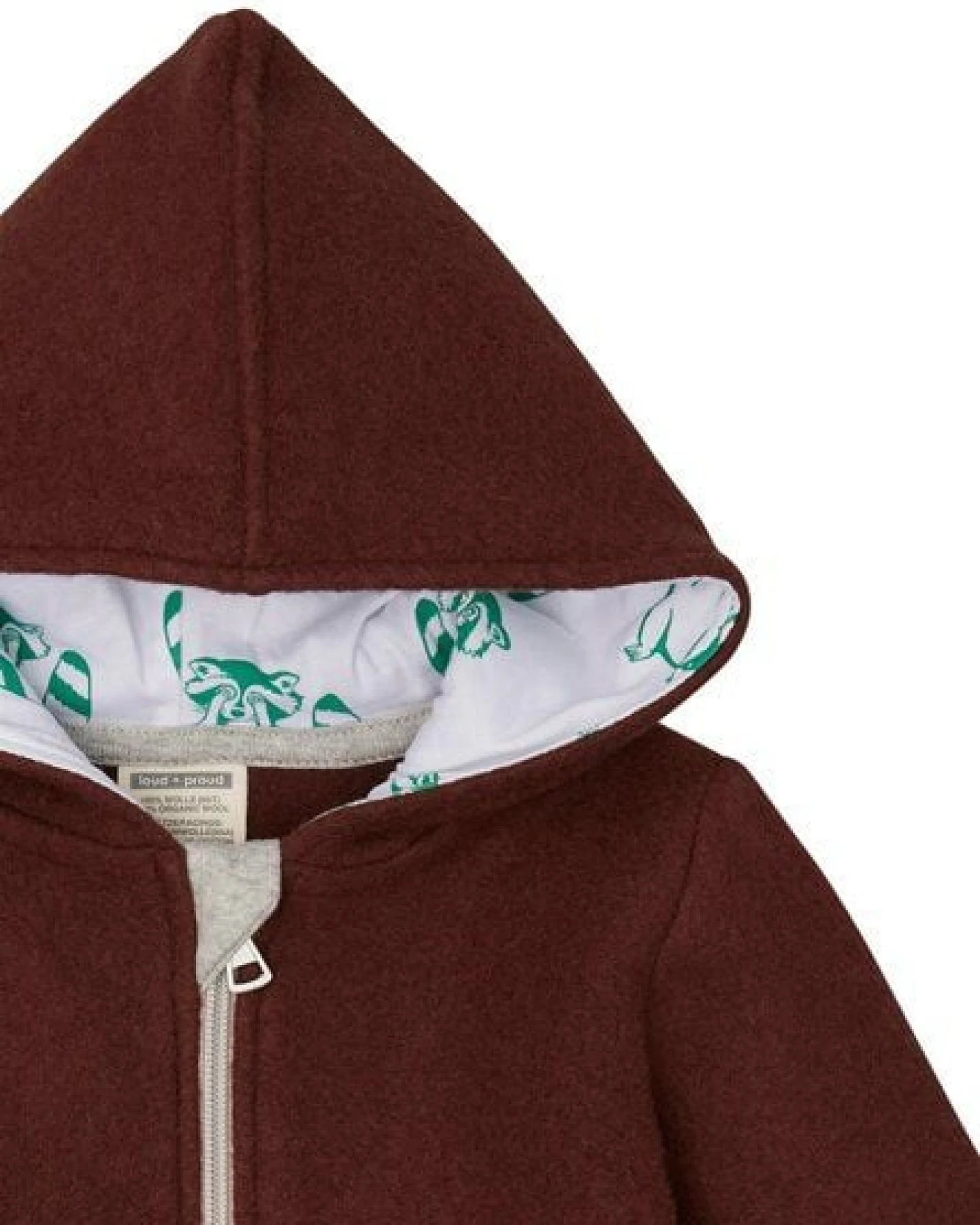 loud + proud Babys & Kinder Wollfleece-Jacke mit Kapuze, GOTS-zertifiziert – Ansicht 3