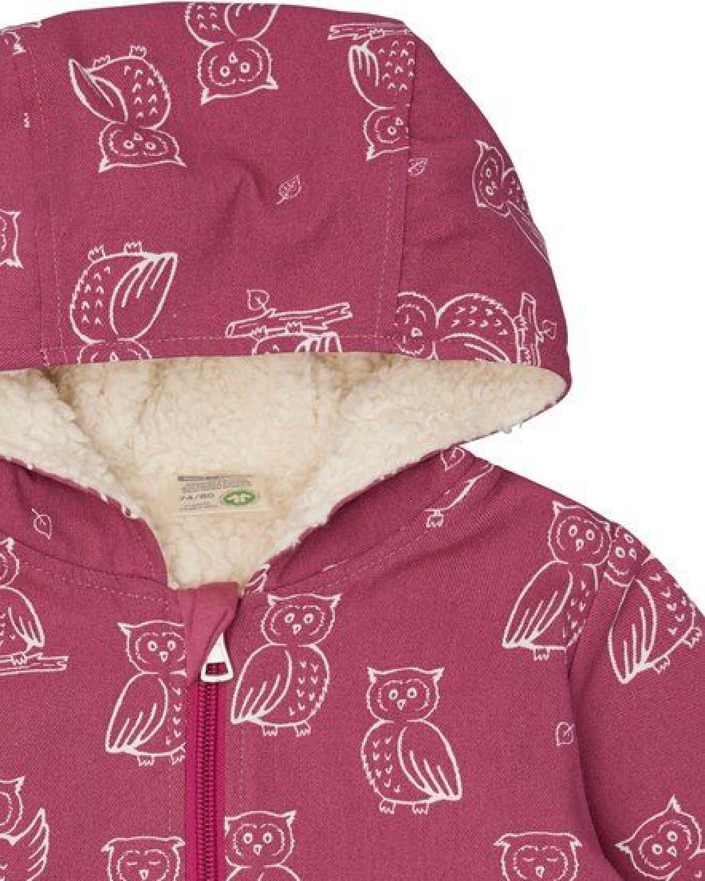 loud + proud Babys & Kinder Wasserabweisende Jacke mit Teddyfutter, GOTS-zertifiziert – Ansicht 3