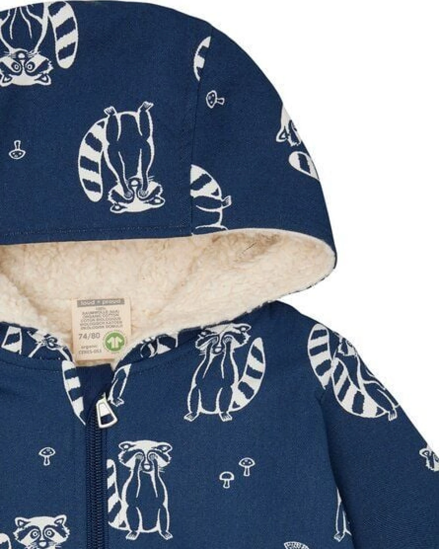 loud + proud Babys & Kinder Wasserabweisende Jacke mit Teddyfutter, GOTS-zertifiziert – Ansicht 3
