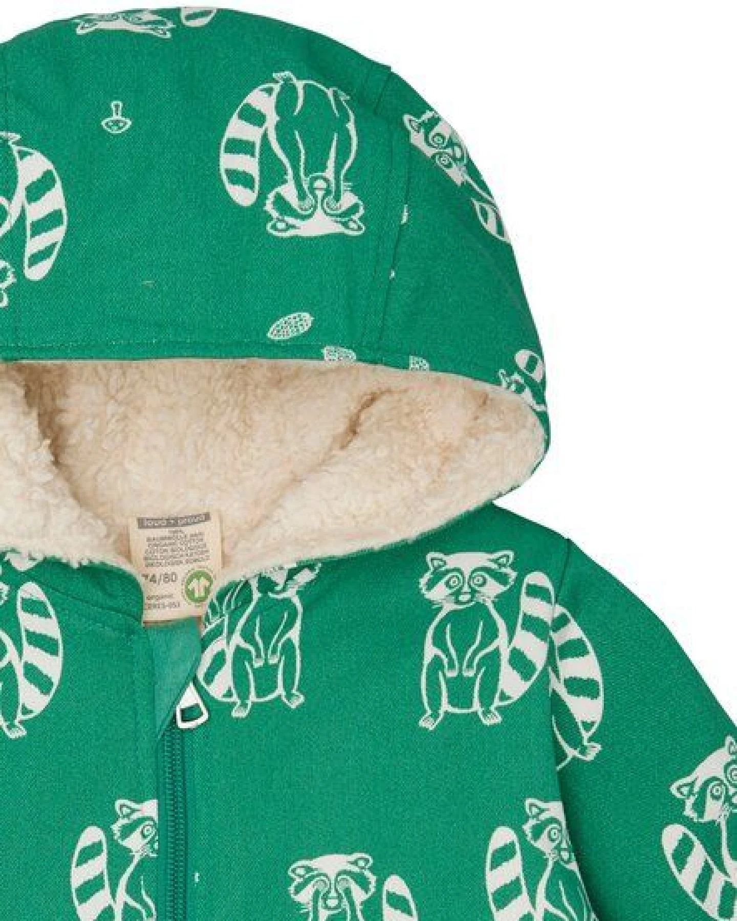 loud + proud Babys & Kinder Wasserabweisende Jacke mit Teddyfutter, GOTS-zertifiziert – Ansicht 3