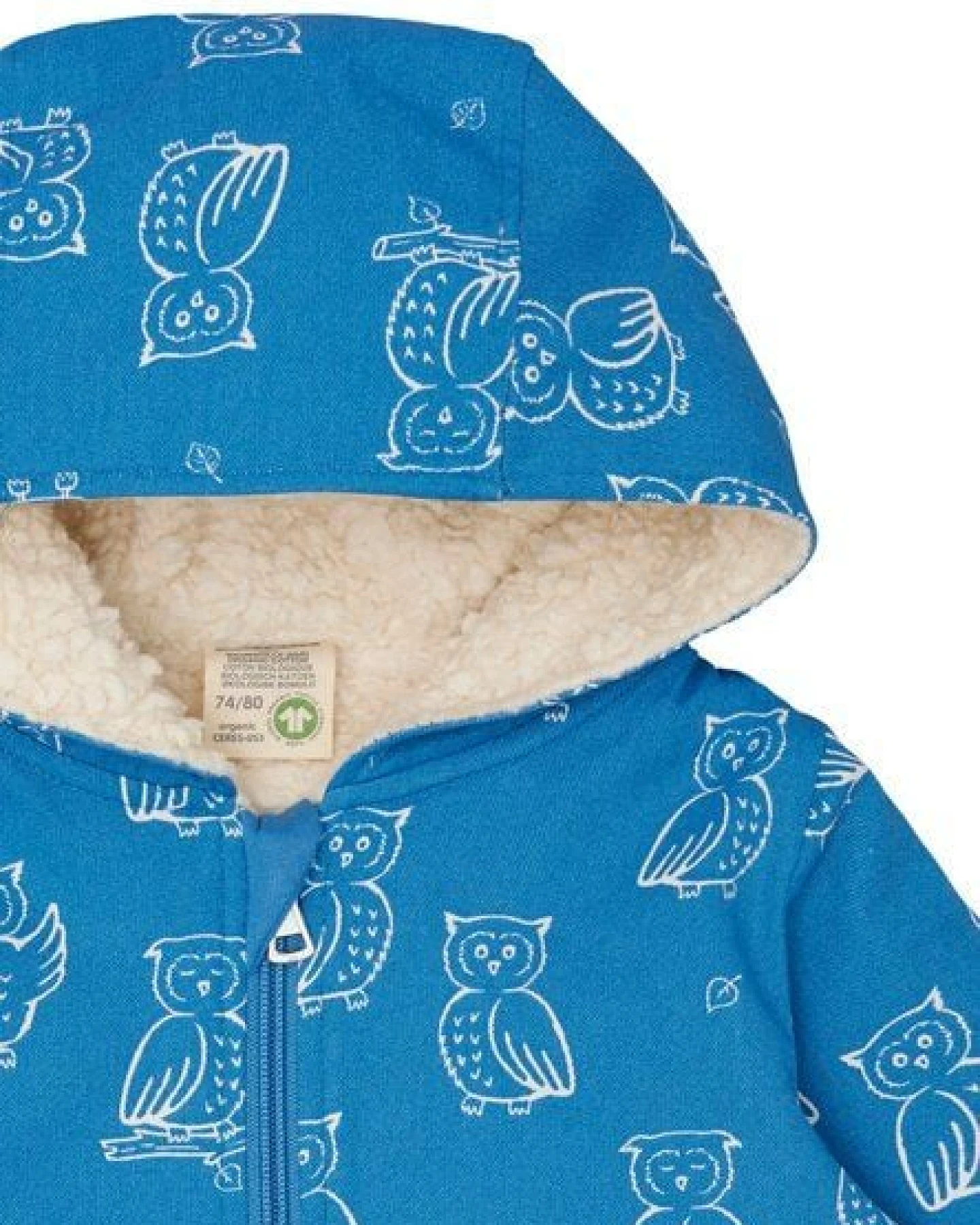loud + proud Babys & Kinder Wasserabweisende Jacke mit Teddyfutter, GOTS-zertifiziert – Ansicht 3