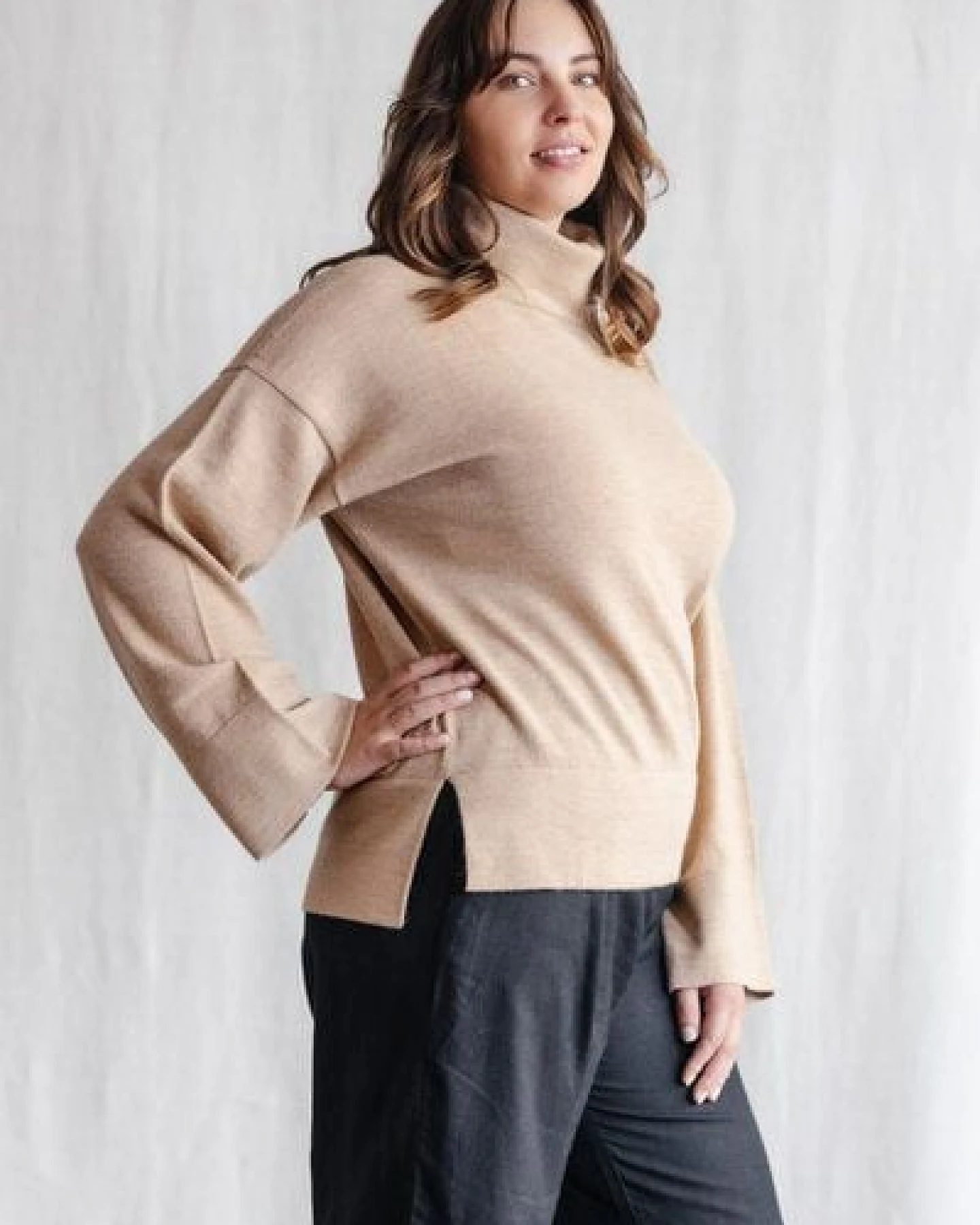 Jyoti - Fair Works Baby-Alpaka Turtleneck Strickpullover Atico – Ansicht 4