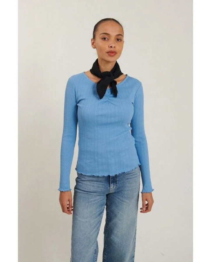 Basic Apparel High Neck Langarm Shirt SCALA aus Bio-Baumwolle