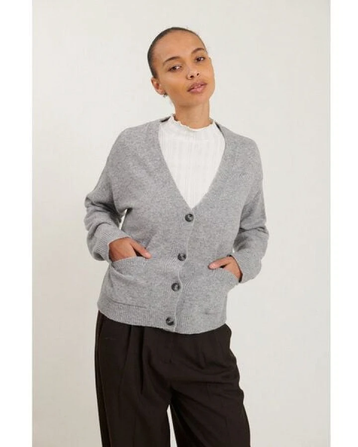 Basic Apparel Pocket-Cardigan LISE aus recycelter Wolle
