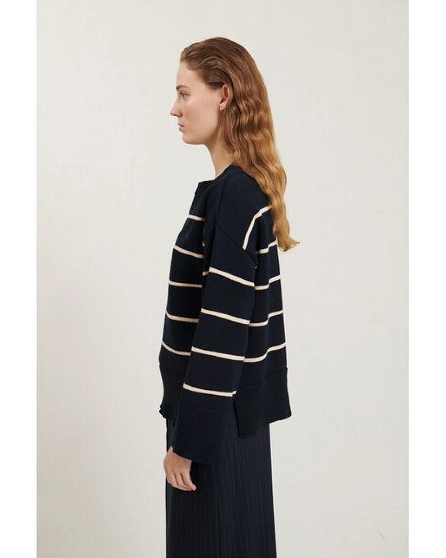 Basic Apparel Gestreifter Pullover WINIE aus Bio-Baumwolle – Ansicht 3