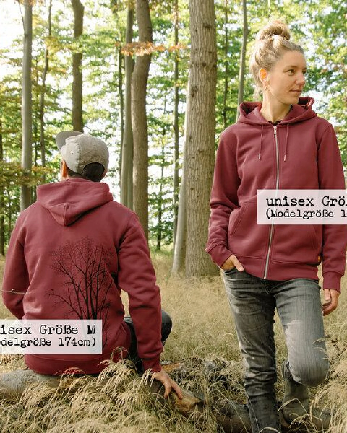 Cmig Erle mit Elster Kapuzenjacke unisex – Ansicht 3