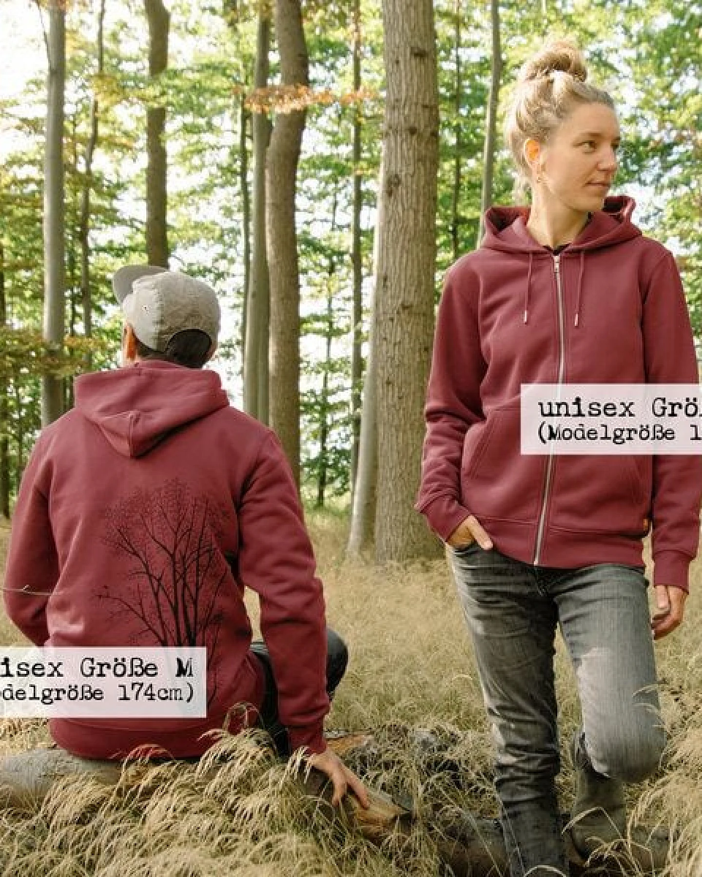 Cmig Erle mit Elster Kapuzenjacke unisex – Ansicht 3