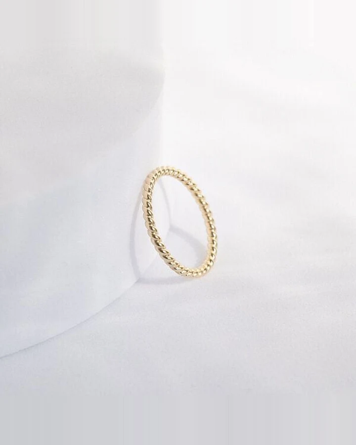 Eppi Silberner geflochtener Ring Twisty