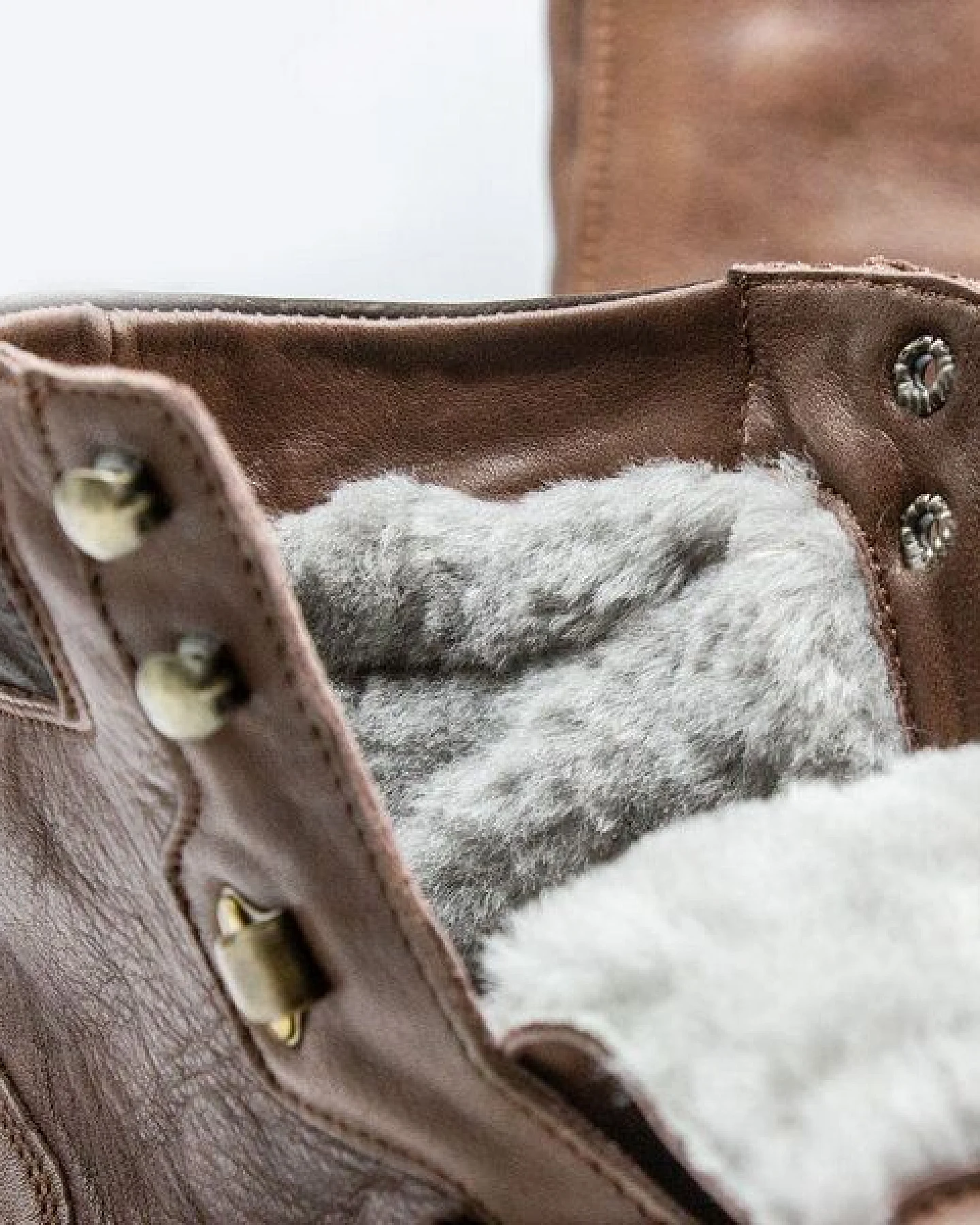 Werner 1911 Bio-Herrenstiefel mit Lammfellfutter - Polarwolf - cognac - IVN-zertifiziert – Ansicht 2