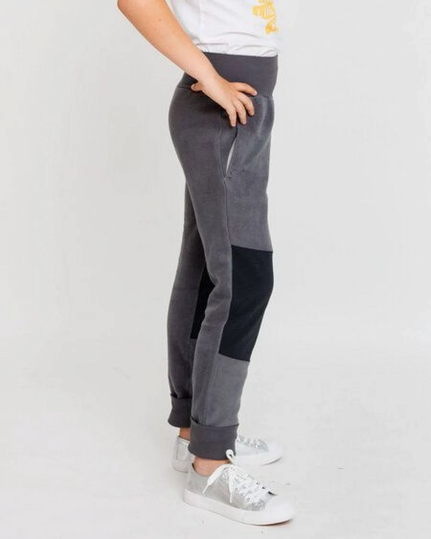 Babbily Verstellbare Fleece Hose mit robustem Knie - 100% Bio-Baumwolle – Ansicht 2