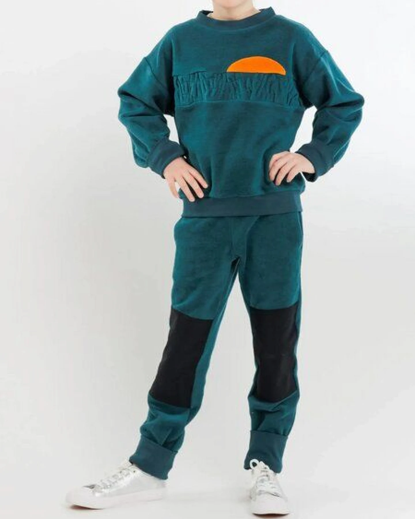 Babbily Verstellbare Fleece Hose mit robustem Knie - 100% Bio-Baumwolle – Ansicht 3