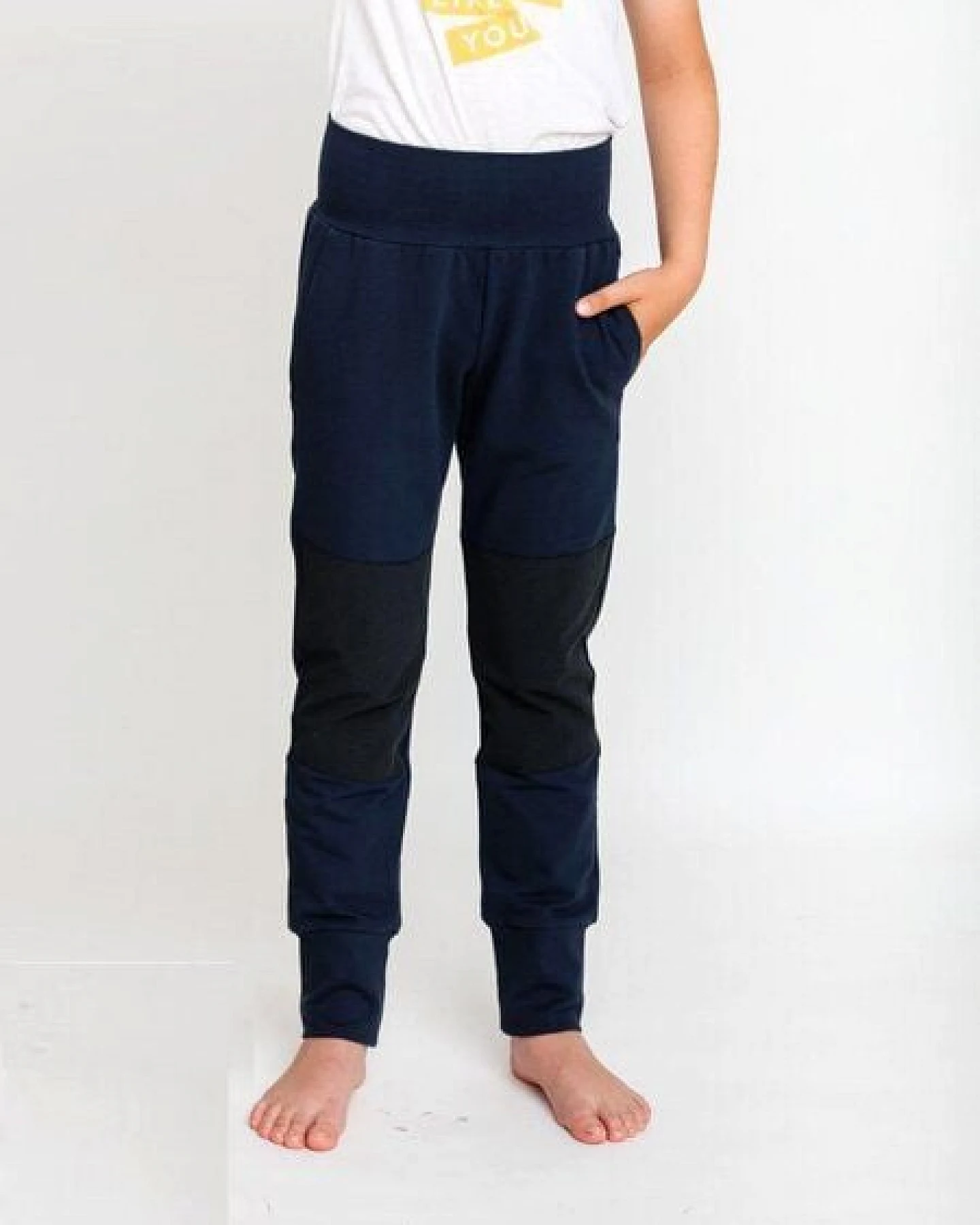 Babbily Verstellbare Thermohose aus Bio-Baumwolle mit verstärkten Knien - mitwachsend – Ansicht 2