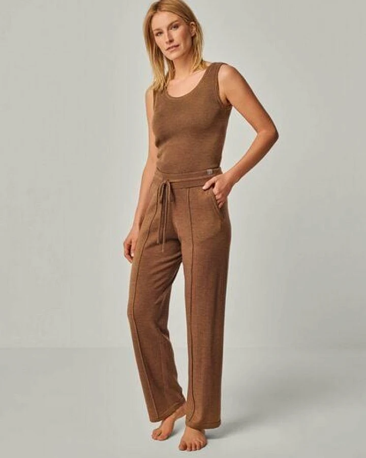 YOU LOOK PERFECT Merino Loungewear Set „Stricktop Blossom & Strickhose Elisa"