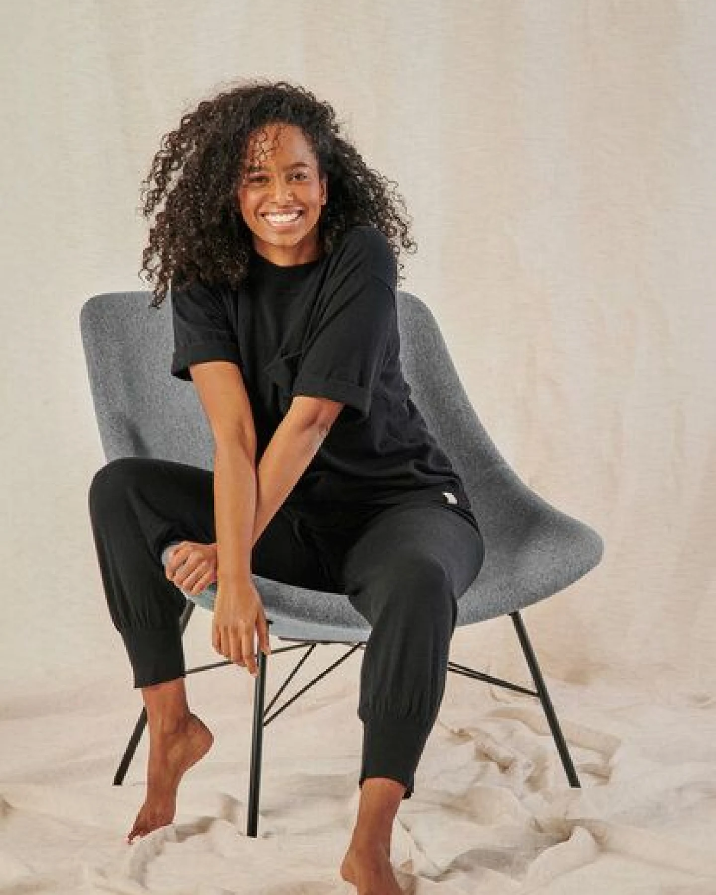 YOU LOOK PERFECT Merino Loungewear Set „Stricktop Elfie & Strickhose Bella" – Ansicht 2