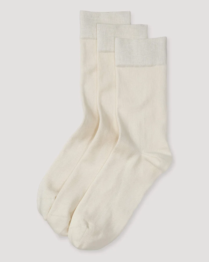 hessnatur Herren Socken im 3er-Pack aus Bio-Baumwolle - weiß - Größe 40-42