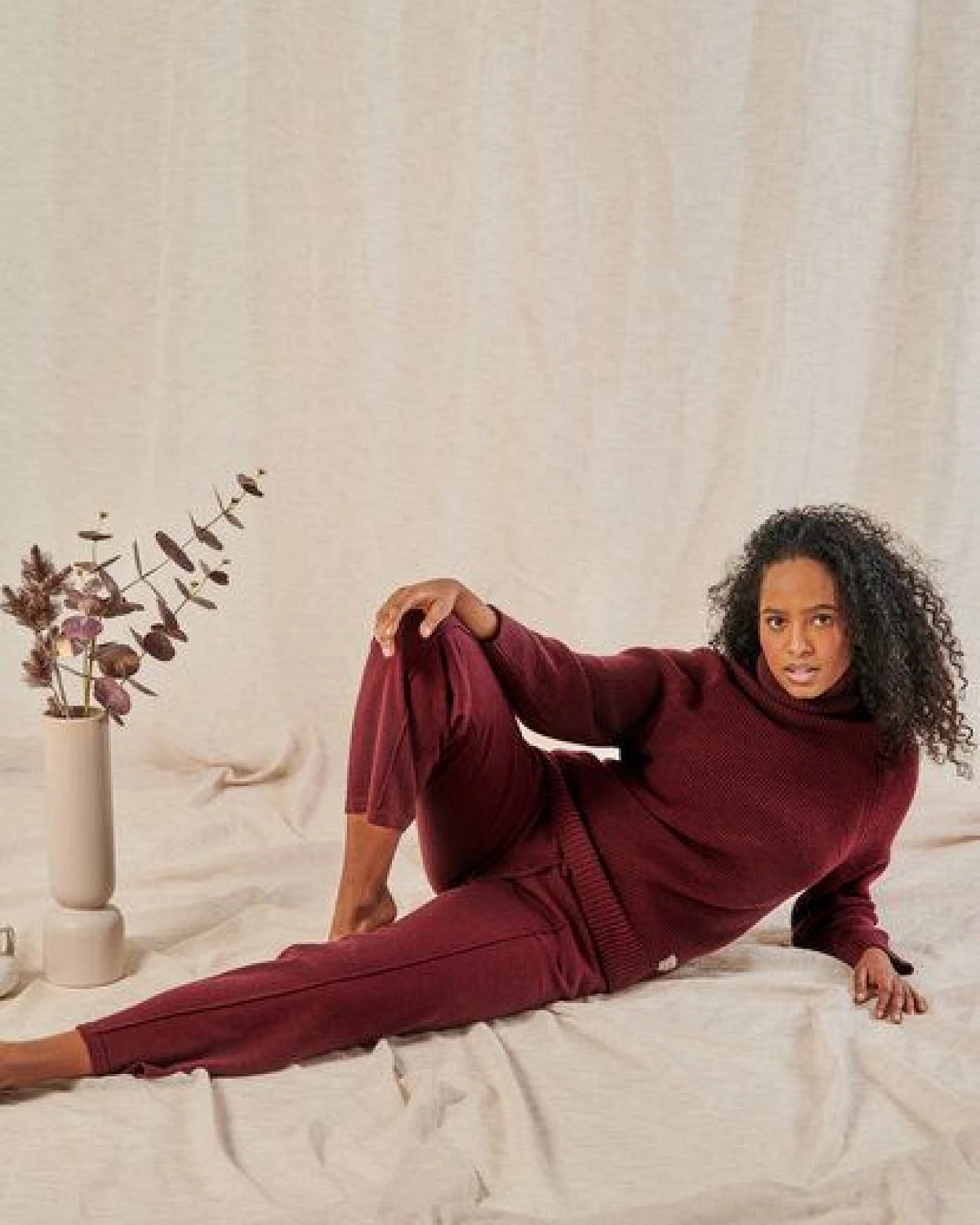 YOU LOOK PERFECT Merino Loungewear Set „Strickpullover Eve & Strickhose Elisa" – Ansicht 2
