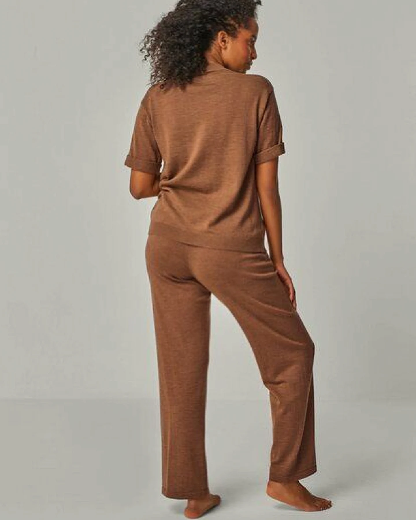 YOU LOOK PERFECT Merino Loungewear Set „Stricktop Elfie & Strickhose Elisa" – Ansicht 3
