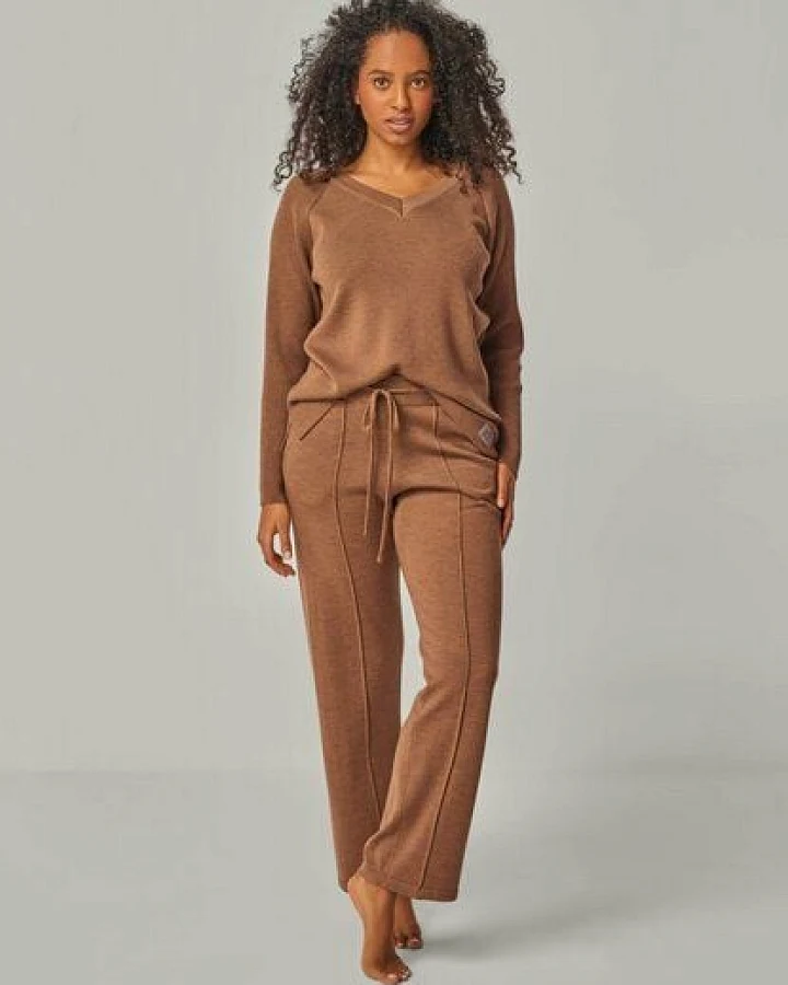 YOU LOOK PERFECT Merino Loungewear Set „Strickpullover Dorina & Strickhose Elisa"