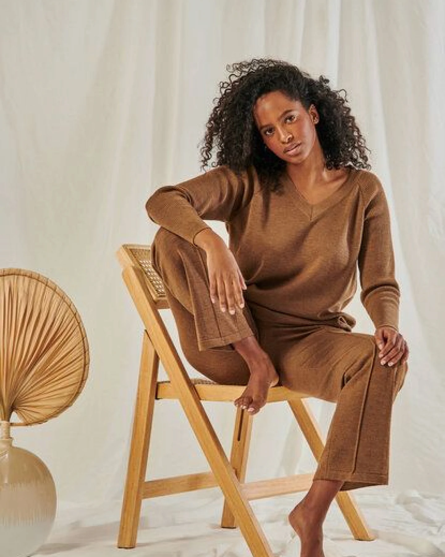 YOU LOOK PERFECT Merino Loungewear Set „Strickpullover Dorina & Strickhose Elisa" – Ansicht 2