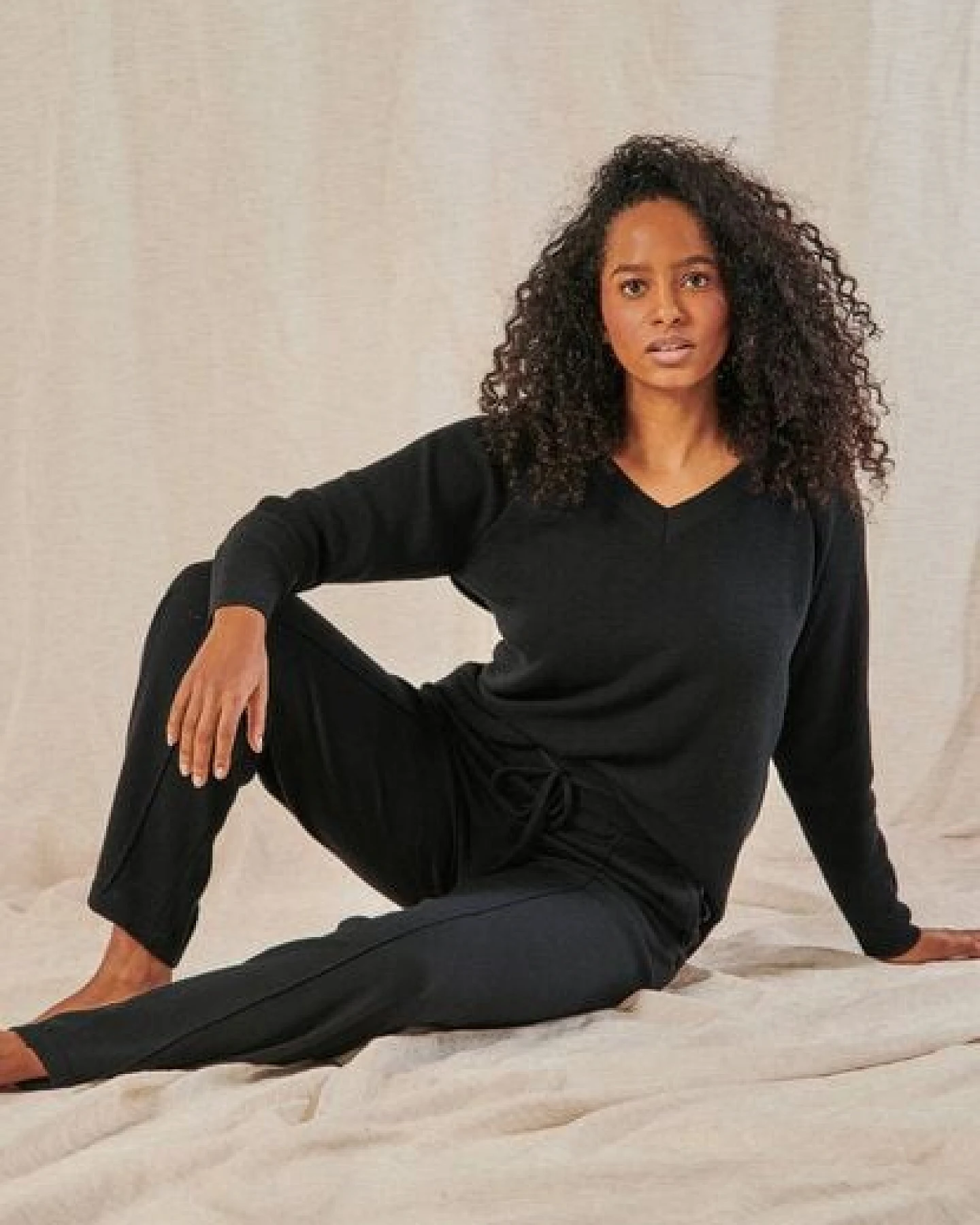 YOU LOOK PERFECT Merino Loungewear Set „Strickpullover Dorina & Strickhose Elisa" – Ansicht 2