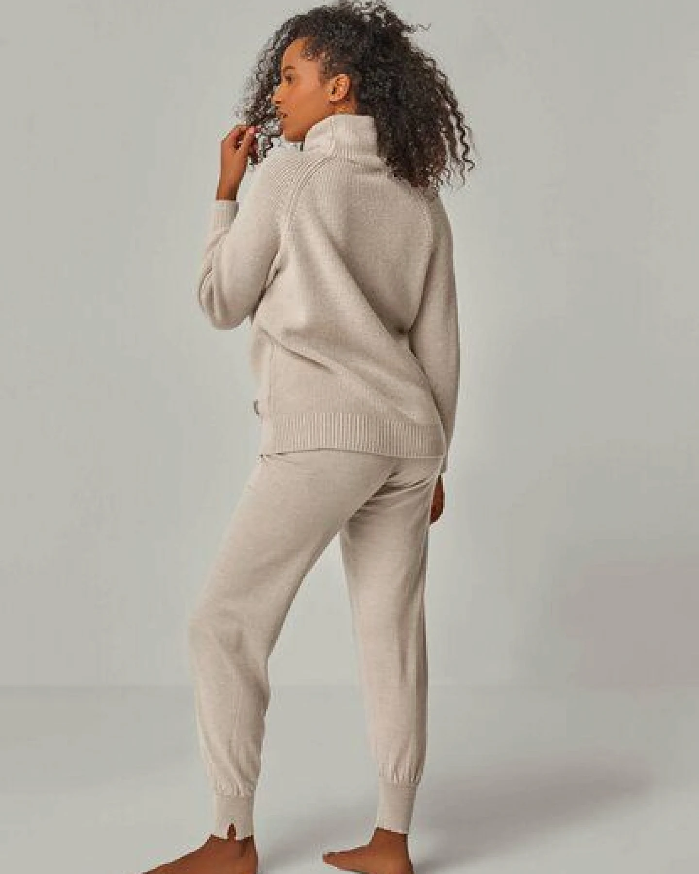 YOU LOOK PERFECT Merino Loungewear Set „Strickpullover Eve & Strickhose Bella" – Ansicht 3