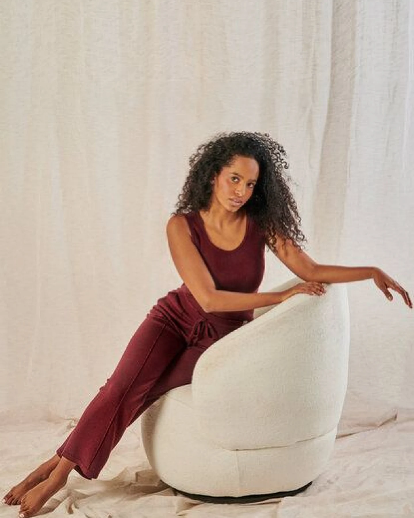 YOU LOOK PERFECT 100% Merino Strickhose mit Biese "Elisa" – Ansicht 2