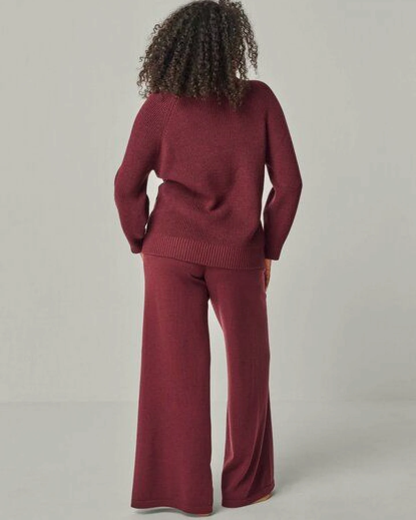 YOU LOOK PERFECT Merino Loungewear Set „Strickpullover Eve & Strickhose Bailey" – Ansicht 2
